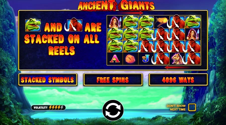 Ancient Giants slot features