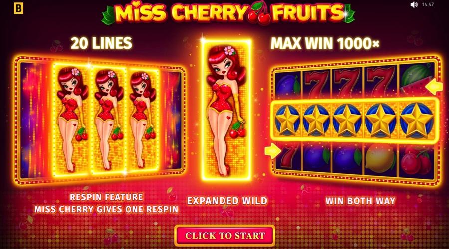 Miss Cherry Fruits slot features