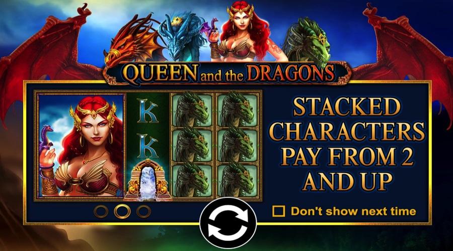 Queen and the Dragons slot features