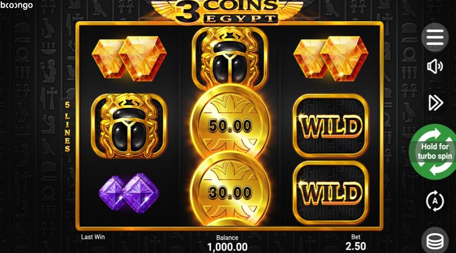 3 Coins Egypt slot game