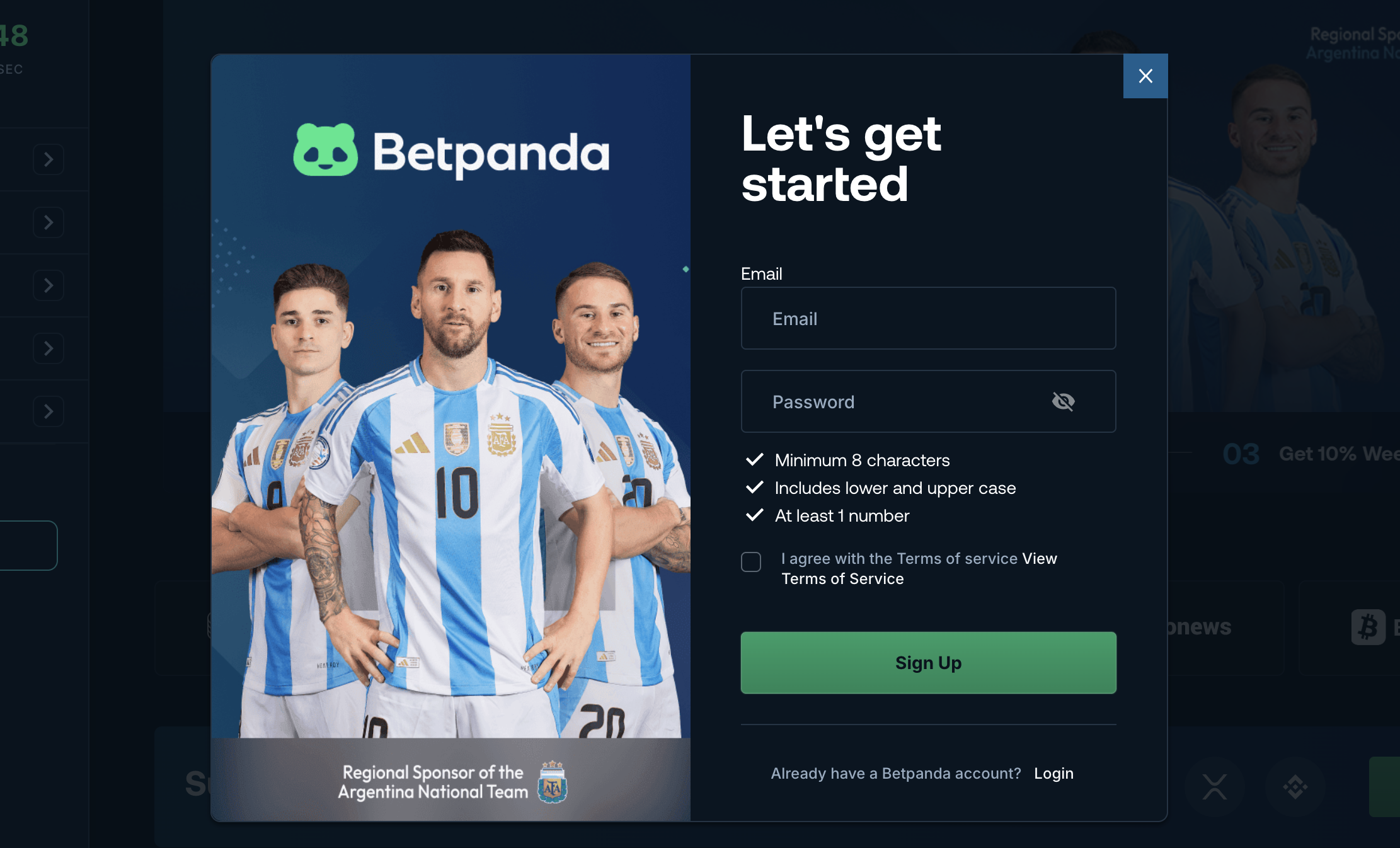 Betpanda registration