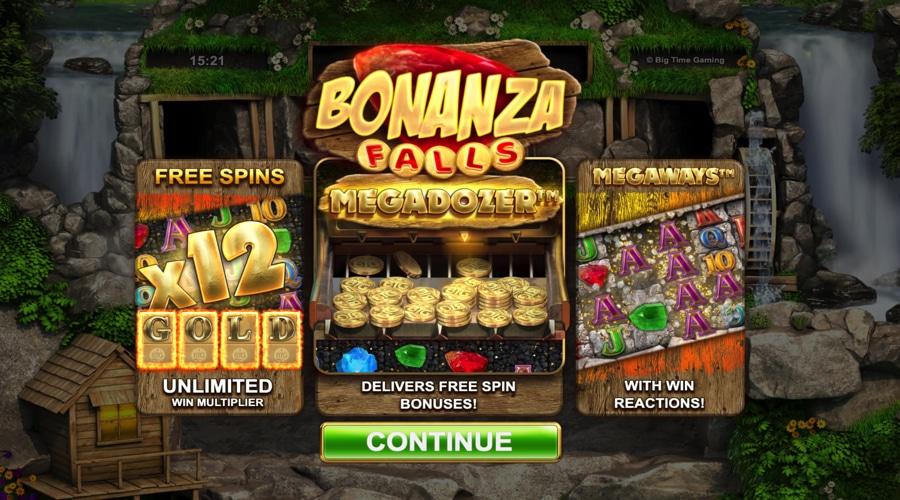 Bonanza Falls slot machine features