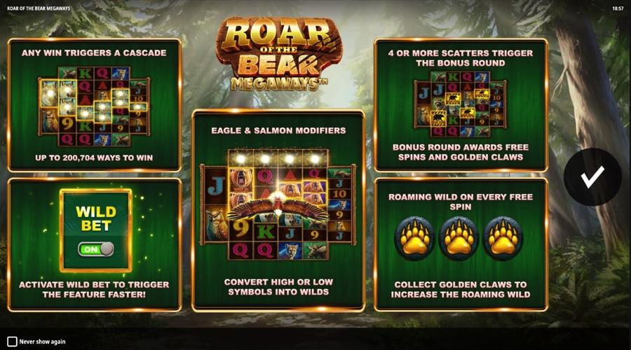Roar of the Bear Megaways slot bonus
