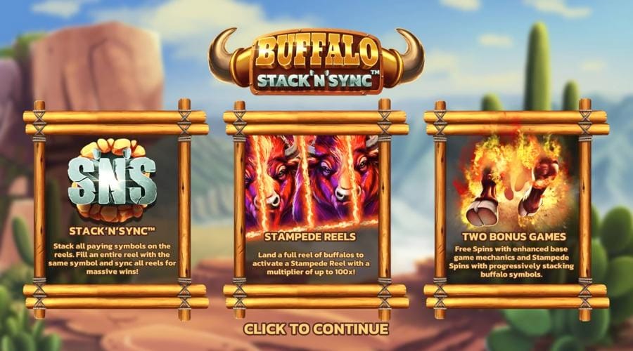 Buffalo Stack 'n' Sync slot features