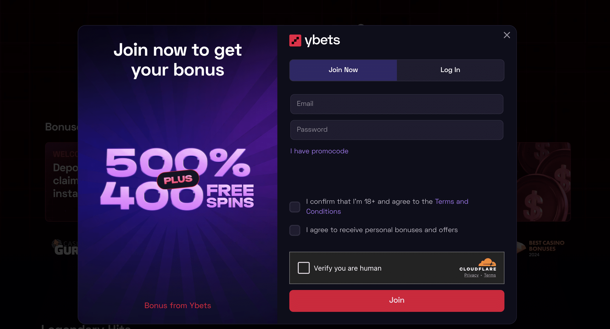 Ybets Crypto Bonus Offer