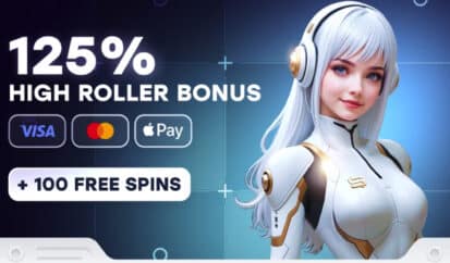 125% High Roller Crypto Bonus + 100 FS