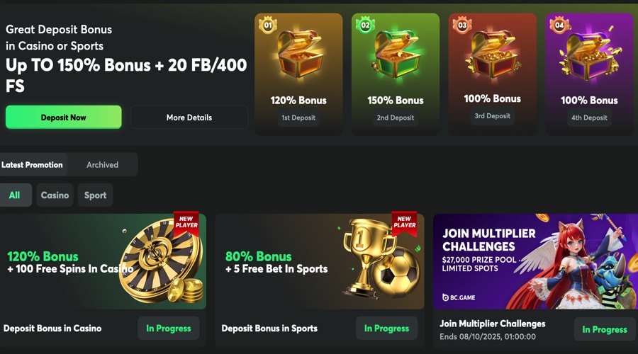 BC.Game new bonus and promo code for 2025