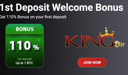KingBit 1st deposit bonus BTC