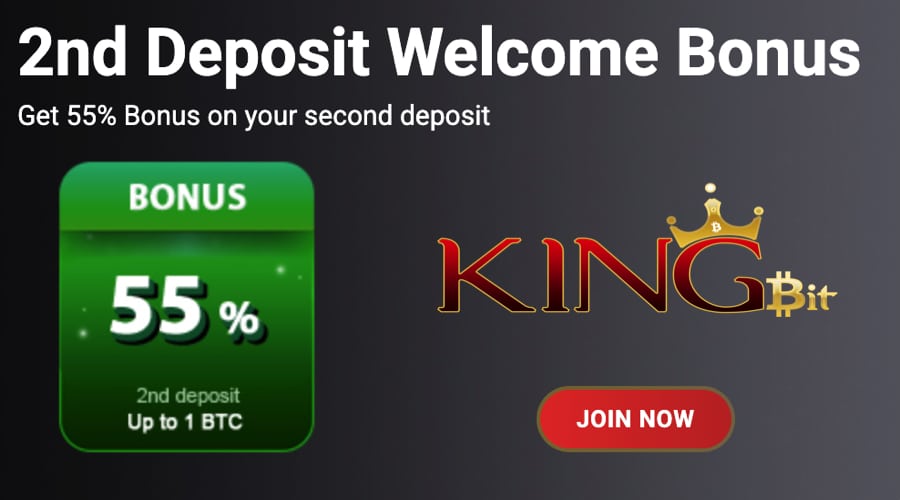 KingBit 2nd deposit bonus BTC