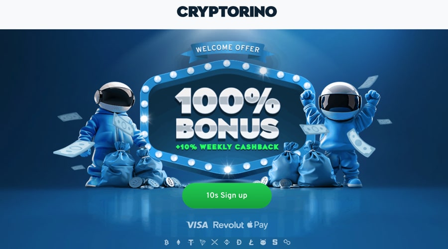 1 BTC Bonus at Cryptorino
