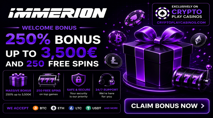 250 Spins Crypto Bonus