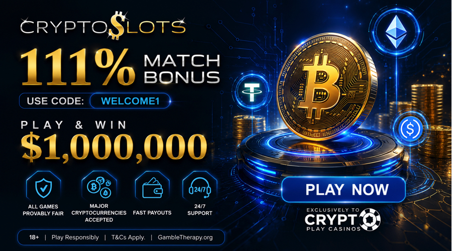 Crypto Slots $1 million bonus code
