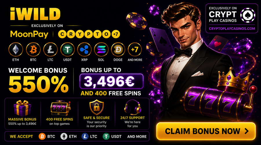 iWild Casino Crypto Welcome Bonus