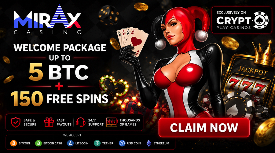 Mirax Crypto Bonus & FS