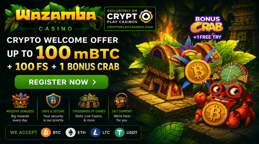 Wazamba Bitcoin Welcome Bonus