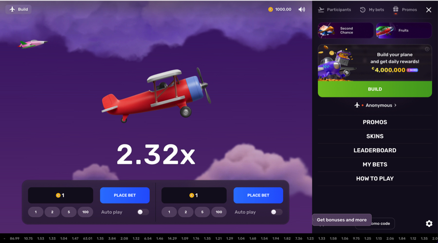 Aviatrix Crash gameplay