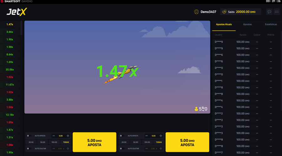 Jet X Crash Demo - SmartSoft Gaming