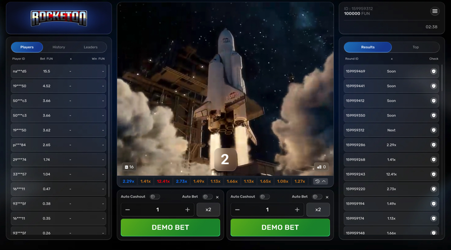 Rocketon Crash Game - Galaxsys